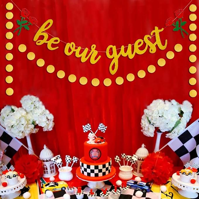Be Our Guest Gold Sign Banner - Image 2