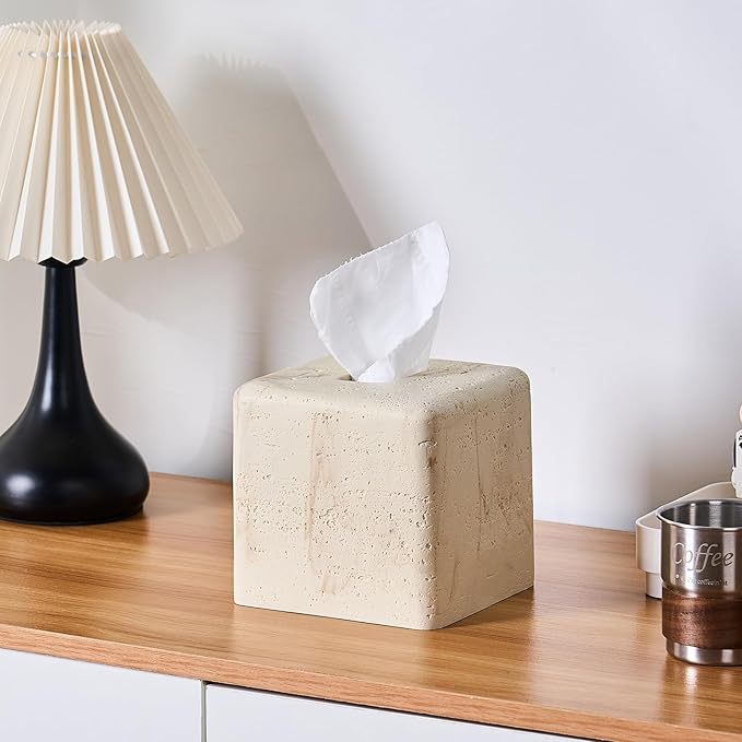 Natural Travertine Textures Tissue Box Cover Square - Image 6
