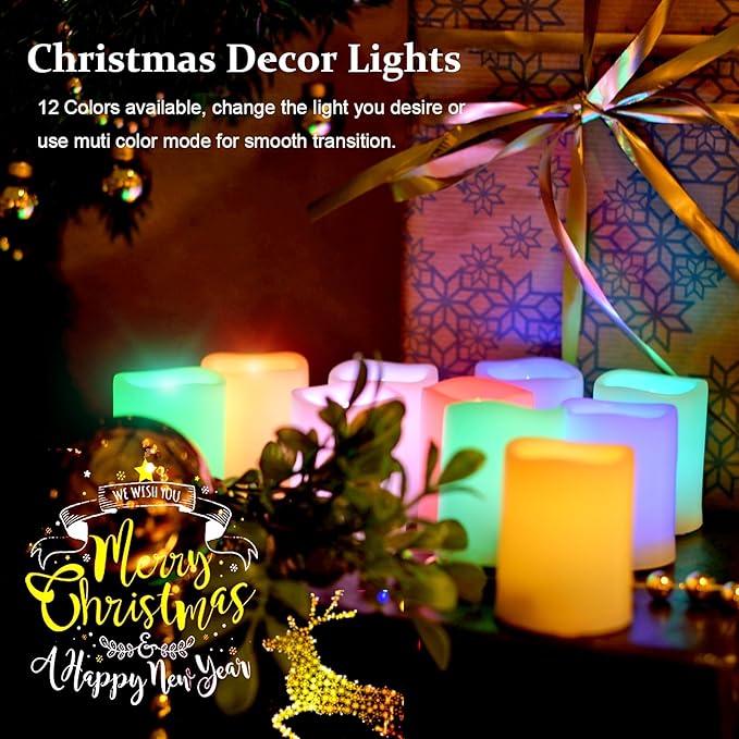 SWEETIME Colored Flameless Votive Candles - Image 6