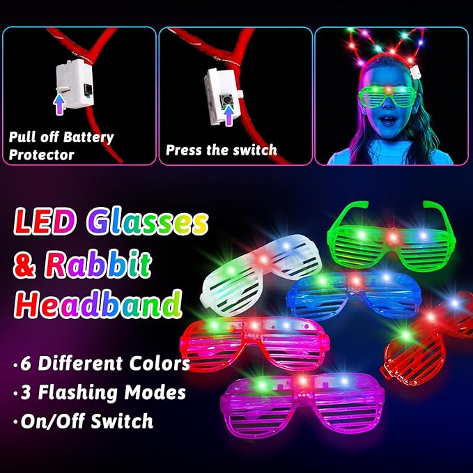 156PCS Glow in The Dark Party Supplies - Image 5