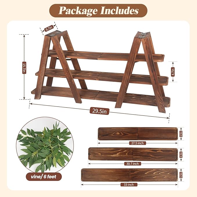 Wooden 3-Tier Cupcake Stand - Image 5
