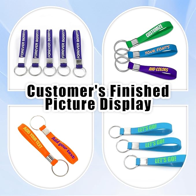 30-5000PCS Personalized Silicone Keychains Custom Bulk - Image 6