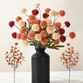 Waipfaru 10pcs Fake Silk Pompon Mum Artificial Fall Flowers, Faux Mini by Waipfaru