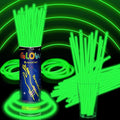 100 Pack 8” Green Glow Sticks Bulk by Taikula