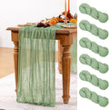 Sage Green Cheesecloth Table Runner 6 Pack Fall Table Runners Boho Gauze 120 by DeZerlor