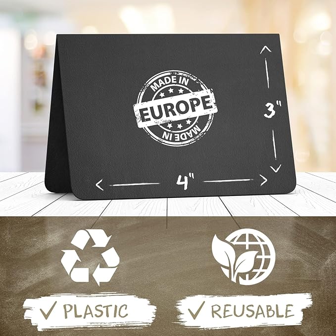 10 Pack Mini Chalkboard Table Tent Signs 4x3 – Reusable Food Labels - Image 3