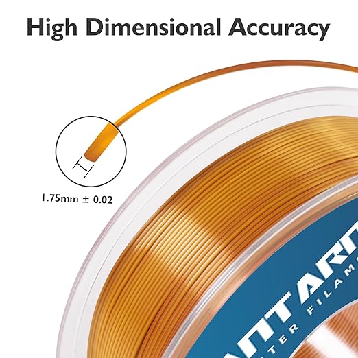 GIANTARM Dual Color PLA Filament, Silk PLA Filament 1.75mm +/-0.02mm, 1KG Spool - Image 3