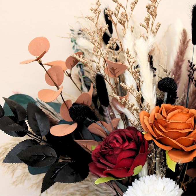 RyddeligHome Fall Flower Arrangements in Vase 100pcs, Fall Centerpieces - Image 4