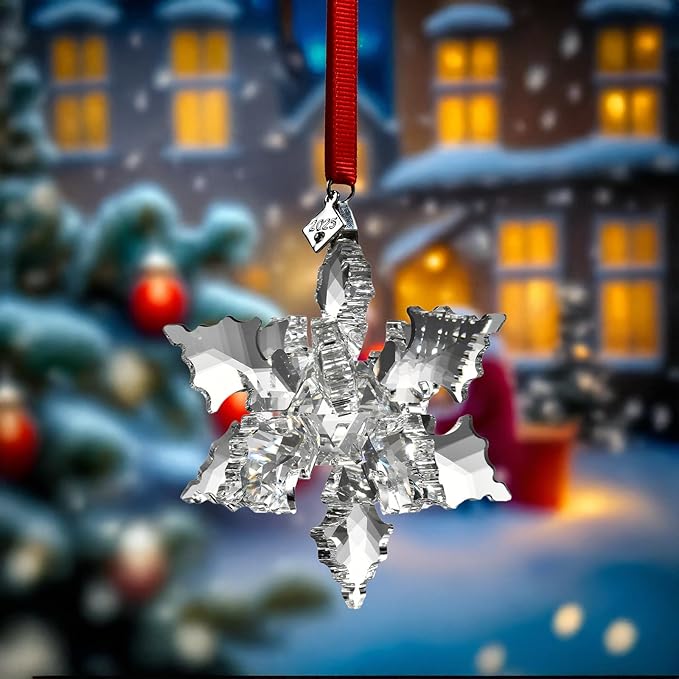 2025 Annual Edition 3D Crystal Snowflake Ornament Christmas Ornament Home Decor - Image 5