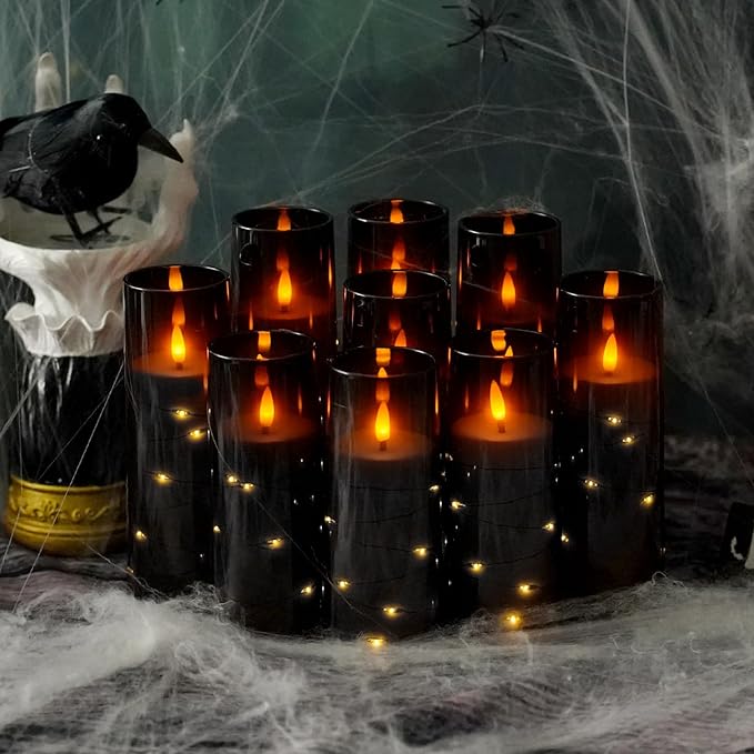 Flickering Flameless LED Candles, Acrylic LED Pillar Candles - Image 5