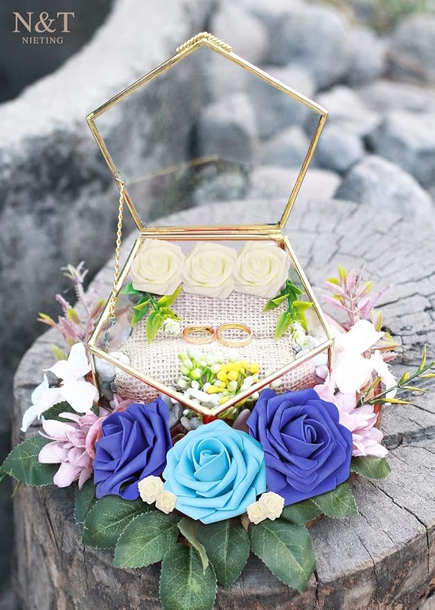 N&T NIETING Blue Roses Artificial Flowers, Series Blue - Image 8