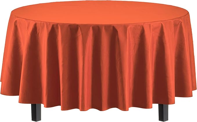 Exquisite 12-Pack Premium Plastic 84-Inch Round Tablecloth - Image 2