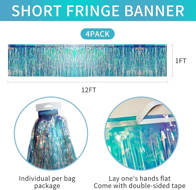 Iridescent Birthday Decorations Tinsel Garland Parade Float Decorations - Image 5