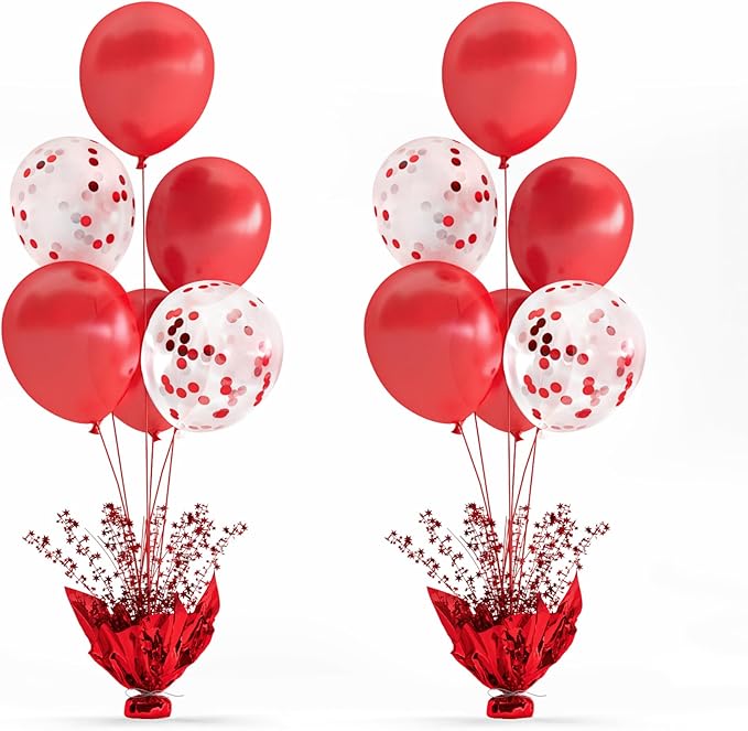 2 Set Red Balloon Table Centerpieces by Gogoparti