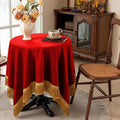 F-CHU Red Tablecloth Thickset Velvet Tablecloth by F-CHU