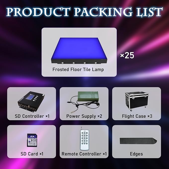 Dance Floor Stage Lights-Tempered Glass - Image 7