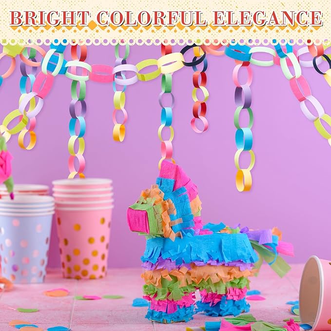 Lincia 600 Sheet Halloween Paper Chain Garland, Construction DIY Crafts Chain - Image 4