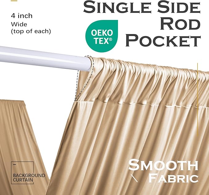 PartyVillage 50ftx40ft Beige Ceiling Curtain - Image 3