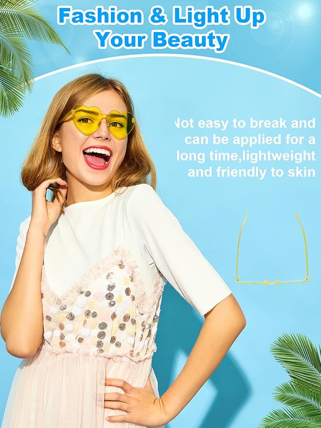 12 Pairs Heart Shaped Sunglasses - Image 5