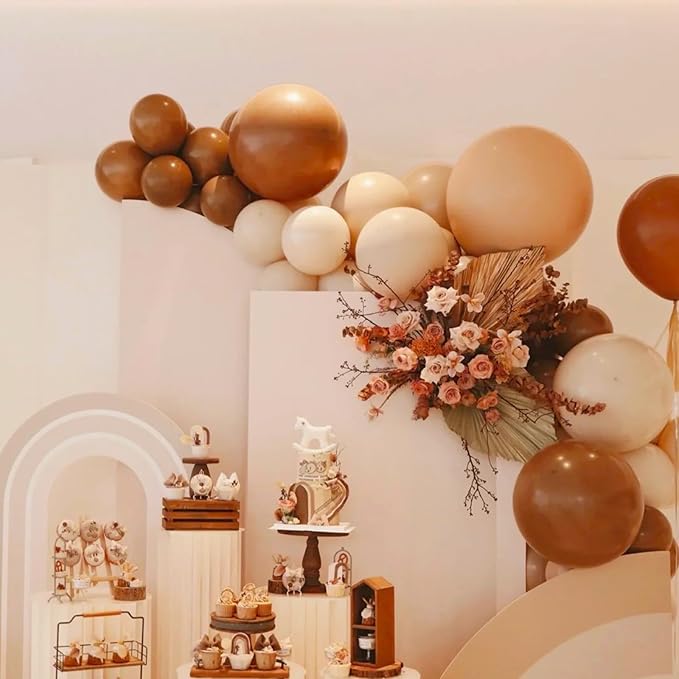90pack Coffee Balloons Different Size 18/12/10/5 Inch Coffee Balloon Garland - Image 4