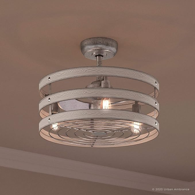 Urban Ambiance Luxury Modern Farmhouse Indoor Ceiling Fan, Small Size: 18.1" H by UrbanAmbiance