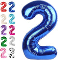40 Inch Big Blue Number 2 Balloon Birthday Decoration, Number 2 Helium Balloon by Upgesy