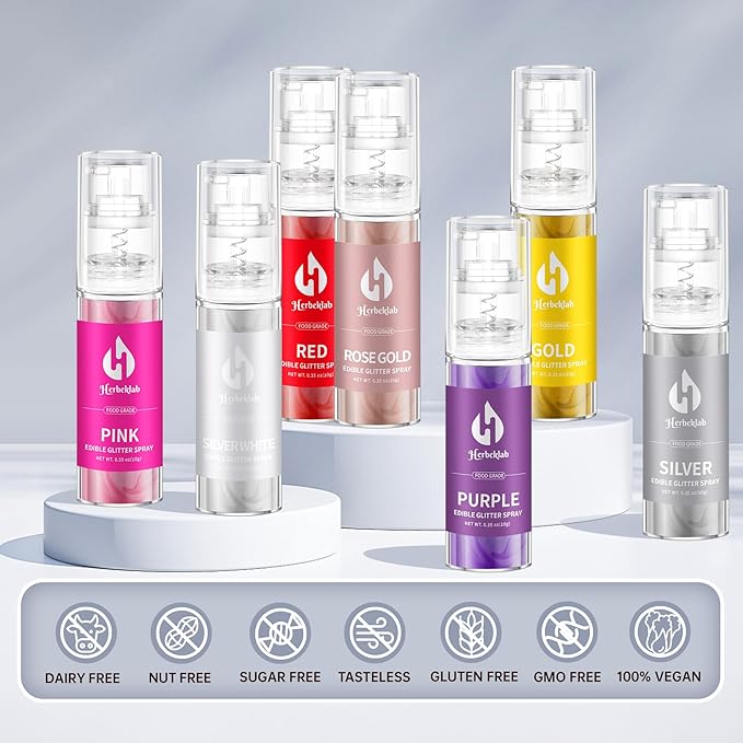 Silver Edible Glitter Spray - 10g Edible Silver Glitter - Image 5