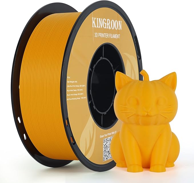 Kingroon Orange PLA Filament 1.75mm 3D Printer Filament Orange Pla Filament 1kg by PrintsPerfectAlways