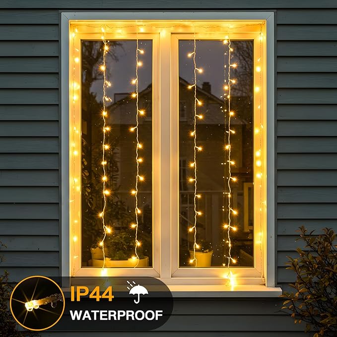 suddus Curtain Lights for Bedroom, 90 Led Hanging String Light Outdoor - Image 6
