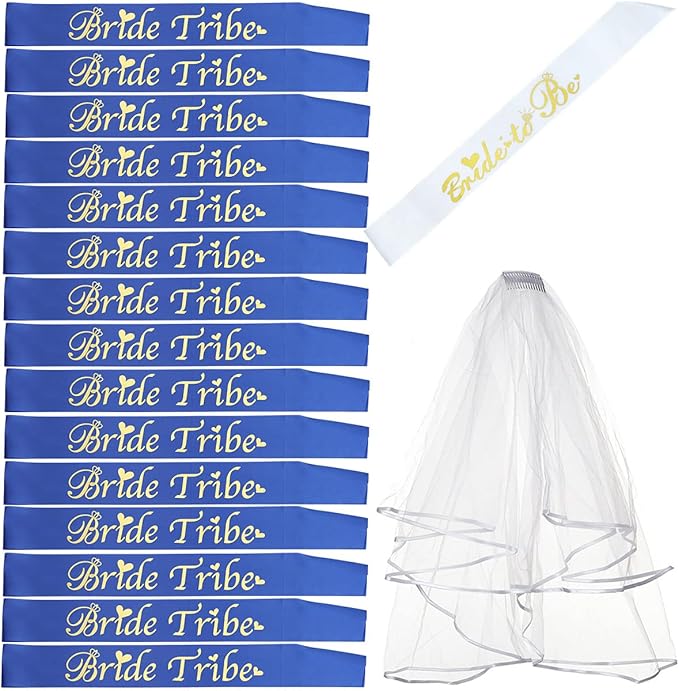 Bride Tribe Bridesmaids Sashes Sets Bachelorette Party Decorations Supplies by Unknown