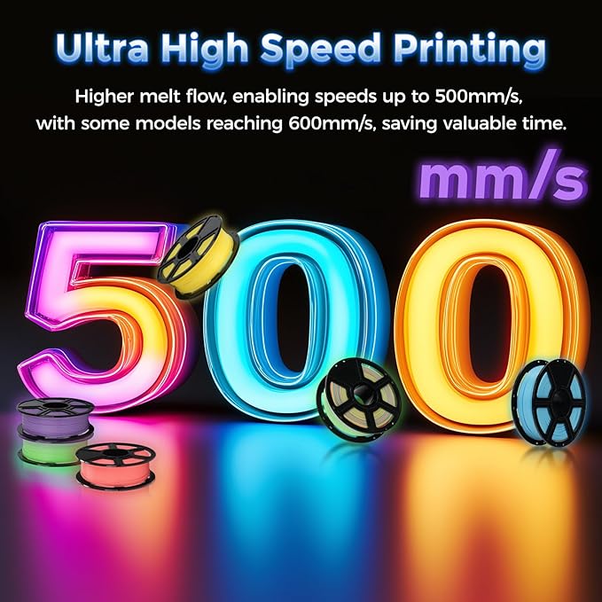 FLASHFORGE Rapid PLA Filament 1.75mm Luminous Blue, 500mm/s High Speed Printing - Image 2