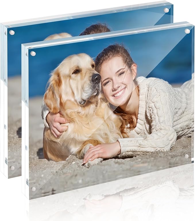 TWING 2 Pack Acrylic Picture Frame 8 x 10 Magnetic Picture Photo Frame by TwingRepublic