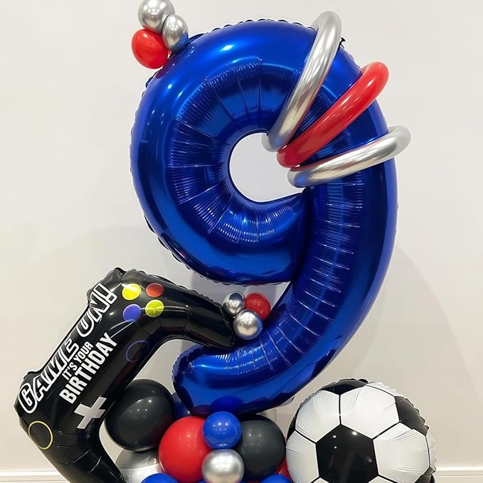 Navy Blue 3 Balloon Number, 40 Inch Number 3 Balloon Big Dark Blue 3 Foil Mylar - Image 2