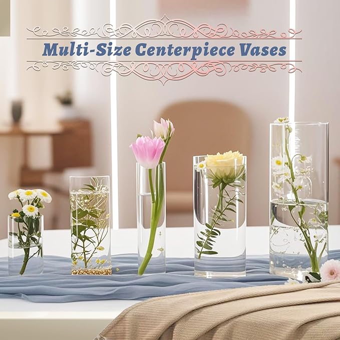 60pcs Glass Vase Cylinder Vases - Image 6