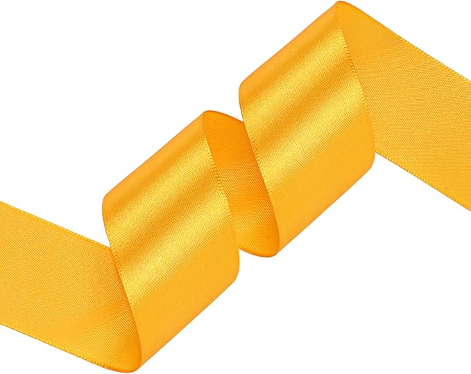 Yellow Satin Ribbon 1-1/2 inch X Continuous 100 Yards, Single Face Polyester - Image 2