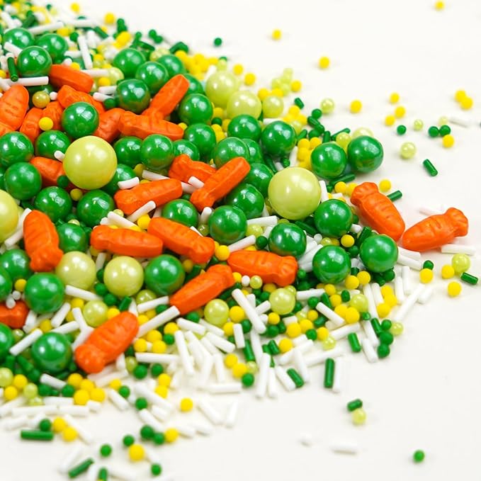 Green Sprinkles for Cake Decorating, Edible Spring Sugar Carrots, Sprinkles for - Image 6
