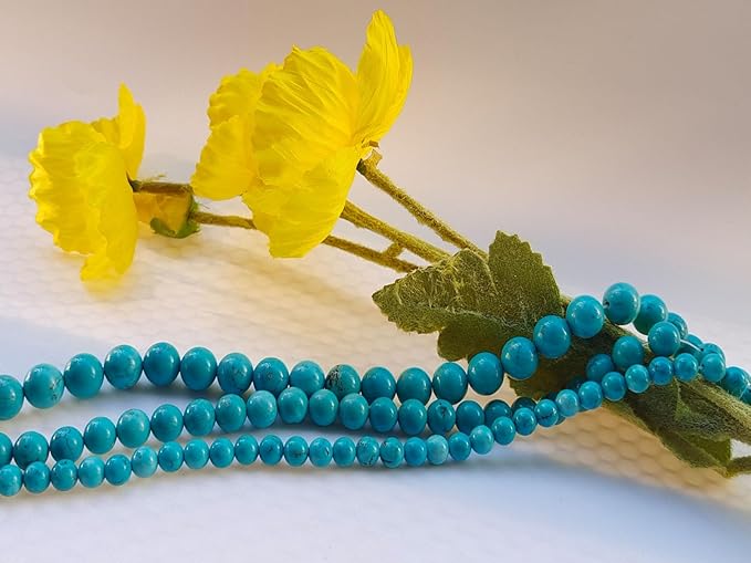 Stone Beads 8mm 100pcs Blue Turquoise Beads Round Loose Gemstones Beads - Image 6