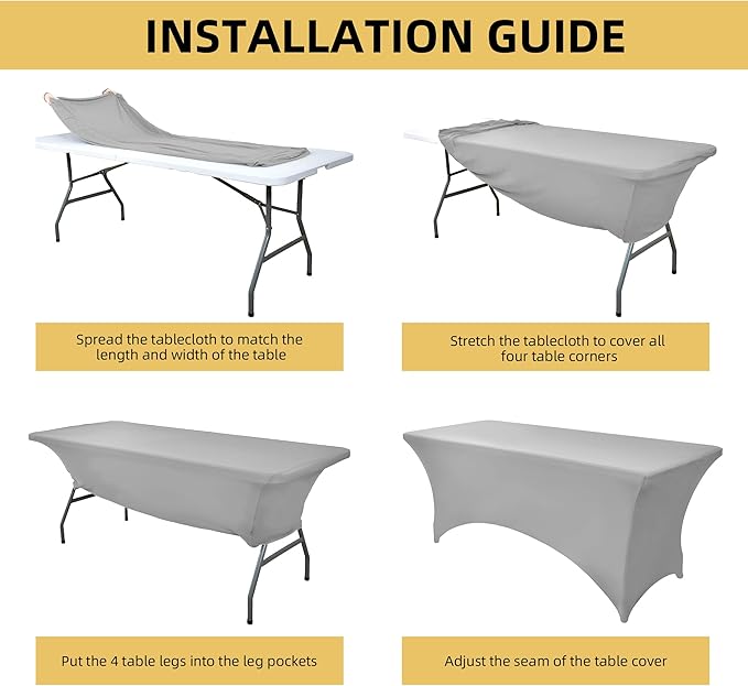 115 2-Pack 8ft Spandex Table Covers - Image 5
