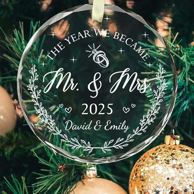 Personalized Wedding Christmas Ornaments - Image 7
