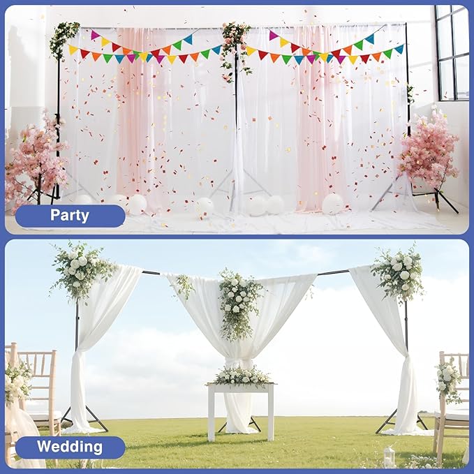 EMART Backdrop Stand, 20x7ft Large Adjustable Background Support System - Image 2