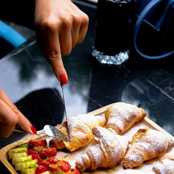 Cake Knife and Server Set with 6 Cake Forks Heavy Duty Thickened 18/0 Stainless - Image 5