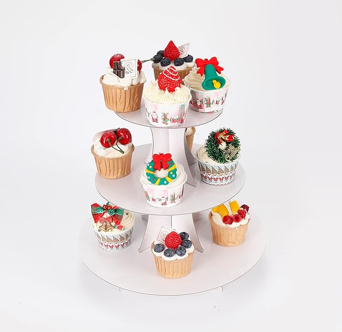 2Pcs 3-Tier Cupcake Stand, Cake Stand holder, Tiered DIY Cupcake Stand Tower - Image 2