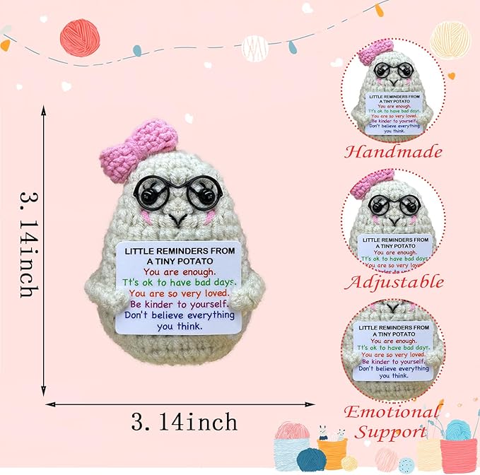 Handmade Crochet Positive Potato Gifts - Image 2