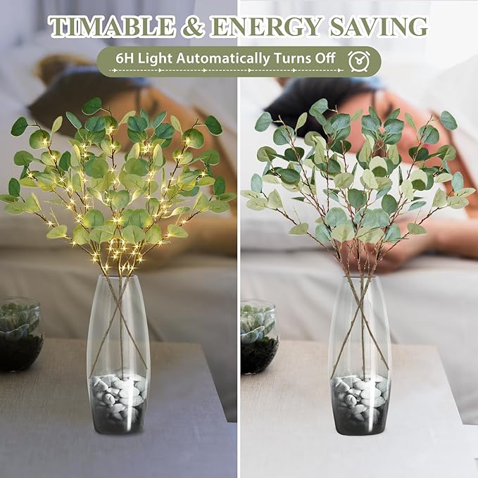 Lighted Artificial Eucalyptus Branches - Image 3
