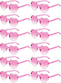 12 Pairs Heart Shaped Sunglasses by AGGKKY