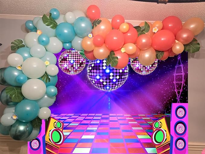 Dance Party Backdrop Retro 80s 90s Theme Stage Dance Ball Music Birthday Party - Image 2
