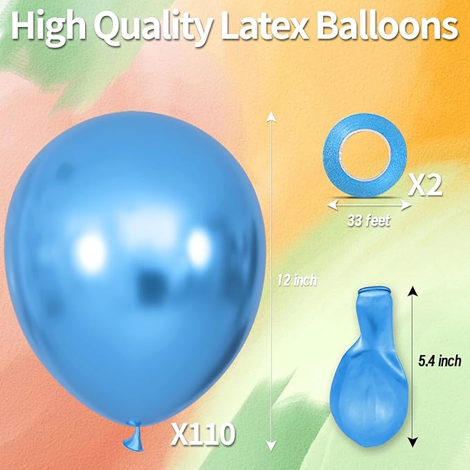 KAWKALSH Metallic Colorful Balloon 12 Inch - Image 2