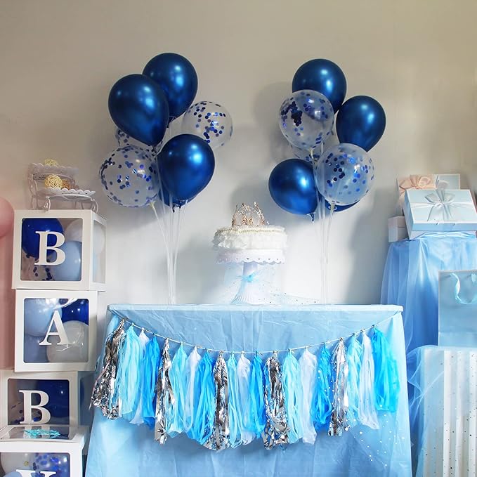Blue Balloon Stand Centerpiece Table Decorations - Image 7