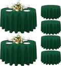sancua 6 Pack Round Tablecloth 90 Inch Hunter Green, Stain and Wrinkle by sancua