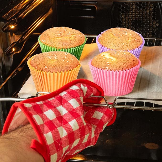 Gifbera Bright Rainbow Jumbo Cupcake Liners 400-Count, Large Solid Colorful - Image 5